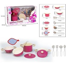 Aylina Mey Ithalat® 3815-6A Tencere 11 Parça Pembe -Vardem Oyuncak
