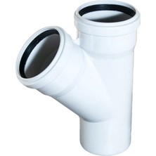 Aylina Mey Ithalat® Pvc Atık Su Borusu 75X75 Tek Çatal 45 Derece 10 Adet