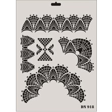 Aylina Mey Ithalat® Rich Dantel Seri DN-918 Stencil 35X25 cm