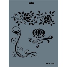 Aylina Mey Ithalat® Rich New Seri N-106 Stencil 35X25 cm