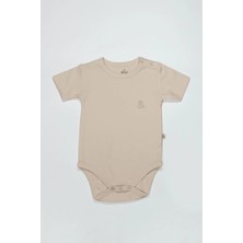 Aylina Mey Ithalat®   Organik Natural Basic Style Yarım Kol Body BS17103 Bej