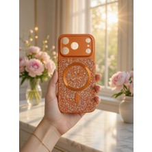 KumOziShop iPhone 17 Promax Uyumlu Magsafe Özellikli Kamera Korumalı Elmas Taşlı Premium Kılıf