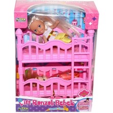 Aylina Mey Ithalat® K899-17  2 Katlı Kutulu Ranzalı Bebek  Seti-Halit Can Oyuncak