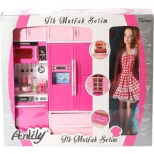 Aylina Mey Ithalat® 02318 Anlily Bebekli Mutfak Dolabı Oyun Seti