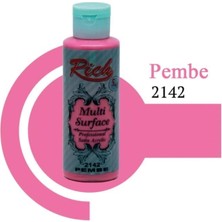 Aylina Mey Ithalat® Rich Multi Surface 2142 Pembe Akrilik Boya 120 cc