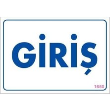 Aylina Mey Ithalat® Giriş Uyarı Levhası 17,5X25 KOD:1650