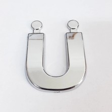 Aylina Mey Ithalat® Cemax Ü Harfi  3,75 cm Krom Yapışkanlı