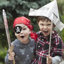 Aylina Mey Ithalat®  Vinleks Deri Korsan Göz Bandı Göz Maskesi Lastikli