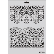 Aylina Mey Ithalat® Rich Dantel Seri DN-914 Stencil 35X25 cm