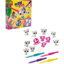 Aylina Mey Ithalat® Boya Üfleme Kalemi 3x Kedicik Sürprizi