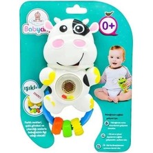 Aylina Mey Ithalat® URT041-005 Babycim Neşeli Ses Işık Inek Çıngırak