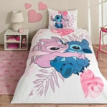 SHC4200 Lilo &amp; Stitch Çizgi Film Karakteri Pamuk Nevresim Takımı, Çok Renkli, Tek Kişilik