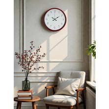 Aylina Mey Ithalat® 36 cm Standart Kırmızı Duvar Saati