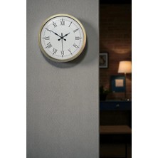 Aylina Mey Ithalat® Retro Modern Roma Rakamlı 40 cm Metal Duvar Saati