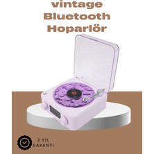 Aylina Mey Ithalat® 360° Sesli Kablosuz Hoparlör – Retro Tasarım ve Projektör Işığı