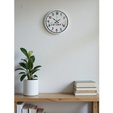 Aylina Mey Ithalat® 36 cm Beyaz Çocuk Odası Duvar Saati