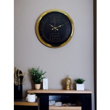 Aylina Mey Ithalat® Elite Luxury Gold 40 cm Metal Duvar Saati