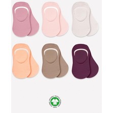 Aylina Mey Ithalat®   6'lı Mix Babet Çorap 30101 Gül Kurusu