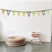 Aylina Mey Ithalat® Cadılar Bayramı Kabak Temalı Halloween Yazılı Banner Süs Flama 3 Metre