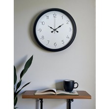 Aylina Mey Ithalat® Pure Time Black 40 cm Metal Duvar Saati