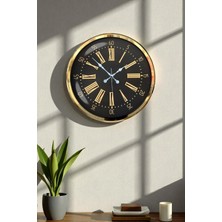 Aylina Mey Ithalat® Prime Aurea Gold 52 cm Metal Duvar Saati