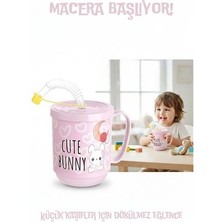 Aylina Mey Ithalat® Premium Pipetli Çocuk Bardağı 350 ml -Alıştırma Bardağı ve Suluk