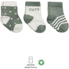 Aylina Mey Ithalat®   3'lü Penye Cute Stars Soket Çorap BS10115 Nil