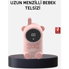 Aylina Mey Ithalat® Bebek Telsizi LCD Ekran Vox Iki Yönlü Iletişim USB Şarj Hafif