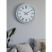 Aylina Mey Ithalat® White Prime Roma Rakamlı 40 cm Metal Duvar Saati