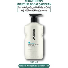 Kuru Ve Kırılgan Saçlar Için Hindistan Cevizi Yağı Özlü Nem Yükleme Şampuanı - Vasso Aqua 500 ml
