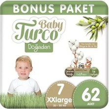 Aylina Mey Ithalat® Doğadan Bebek Bezi Bonus Paket No:7 62 Adet