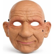 Vexor Gerçekçi Yaşlı Adam Maskesi – Lateks Görünümlü Plastik Korku Maskesi