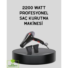 Aylina Mey Ithalat® Profesyonel 2200W Fön Makinesi – Ac Motorlu, Hızlı Kurutma, Hafif Tasarım