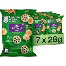 Starseven Gerber Diş Tekerciği Tahıl Bazlı ve Muzlu Bebek ve Küçük Çocuk Ek Gıdası 7 x 28G