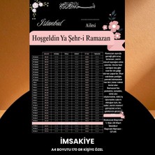 Epilons Ramazan Imsakiyesi - 170 gr - A4 Boyut Kişiye Özel Isimli & Logolu 100 Adet Pembe