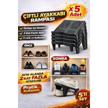 Funny Life Çiftli Ayakkabı Rampası - Dolap Içi Düzenleyici Kokusuz Organizer