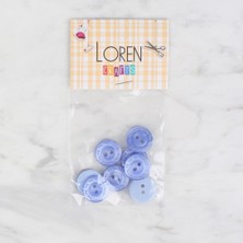 Epilons Loren Crafts 8 Li Mavi Düğme - 290
