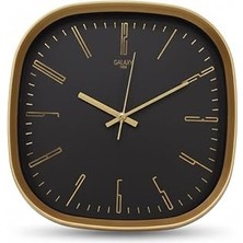 Starseven Galaxy Serisi Abs Kasa Duvar Saati Oval 30 cm Gold-Siyah Klasik Kadran