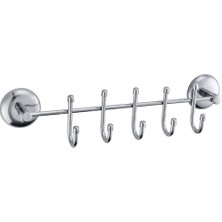 Epilons Z&k Market® 5 Kancalı Dekoratif Askılık Mutfak Banyo Duvar Yüzeyi Askısı