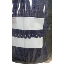 Epilons Çamaşır Lastiği Dantelli 1 cm 1 Metre Lacivert
