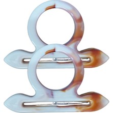 Epilons Çanta Sapı Çapa Model Kahverengi - Beyaz 18 cm