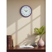 Epilons 36 cm Mor Roma Rakamlı Duvar Saati