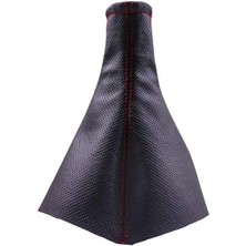 Epilons Tüm Araçlara Uyumlu Vites Körüğü Siyah Vinil Kırmızı Dikiş