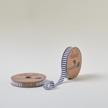 Epilons Biye Kalın Çizgili Katlı F10 Indigo 2 cm 25 Metre %65 %35 Polyester