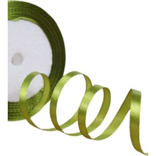Epilons Saten Kurdele 1 cm 10 Metre Yeşili