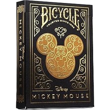 Starseven Bicycle Mickey Mouse Siyah ve Altın Sarısı Oyun Kartları