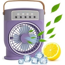 Starseven Coverzone Şarjlı Mini Buharlı Hava Soğutucu, Taşınabilir Portatif Sulu Klima, 3 Rüzgar Hızı,