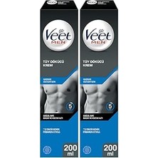 Starseven Veet Tüy Dökücü Krem Erkeklere Özel, Hassas Cilt (2 x 200 Ml)