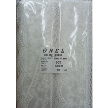 Epilons Dantel Polyester Sanal Tül Bant Krem 20 Metre 6 cm ON-652-KR