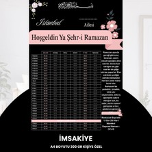 Epilons Ramazan Imsakiyesi - 300 gr - A4 Boyut Kişiye Özel Isimli & Logolu 10 Adet Pembe